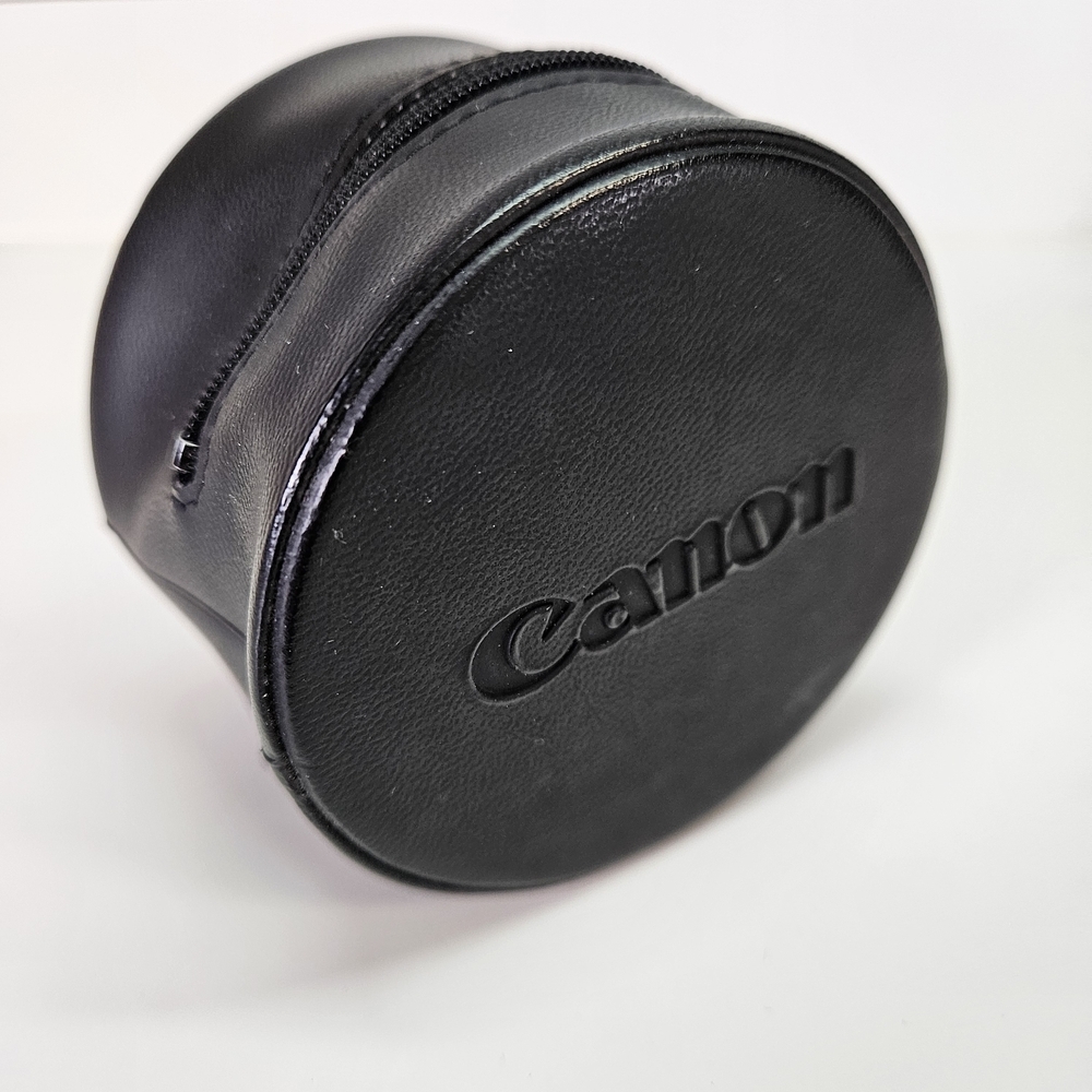 Canon Black Soft Zipper Close Camera Lens Case Storage 2.5" x 3.5"